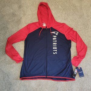 NWT Womens Fanatics Full Zip New England Patriots Hoodie Size XL Football